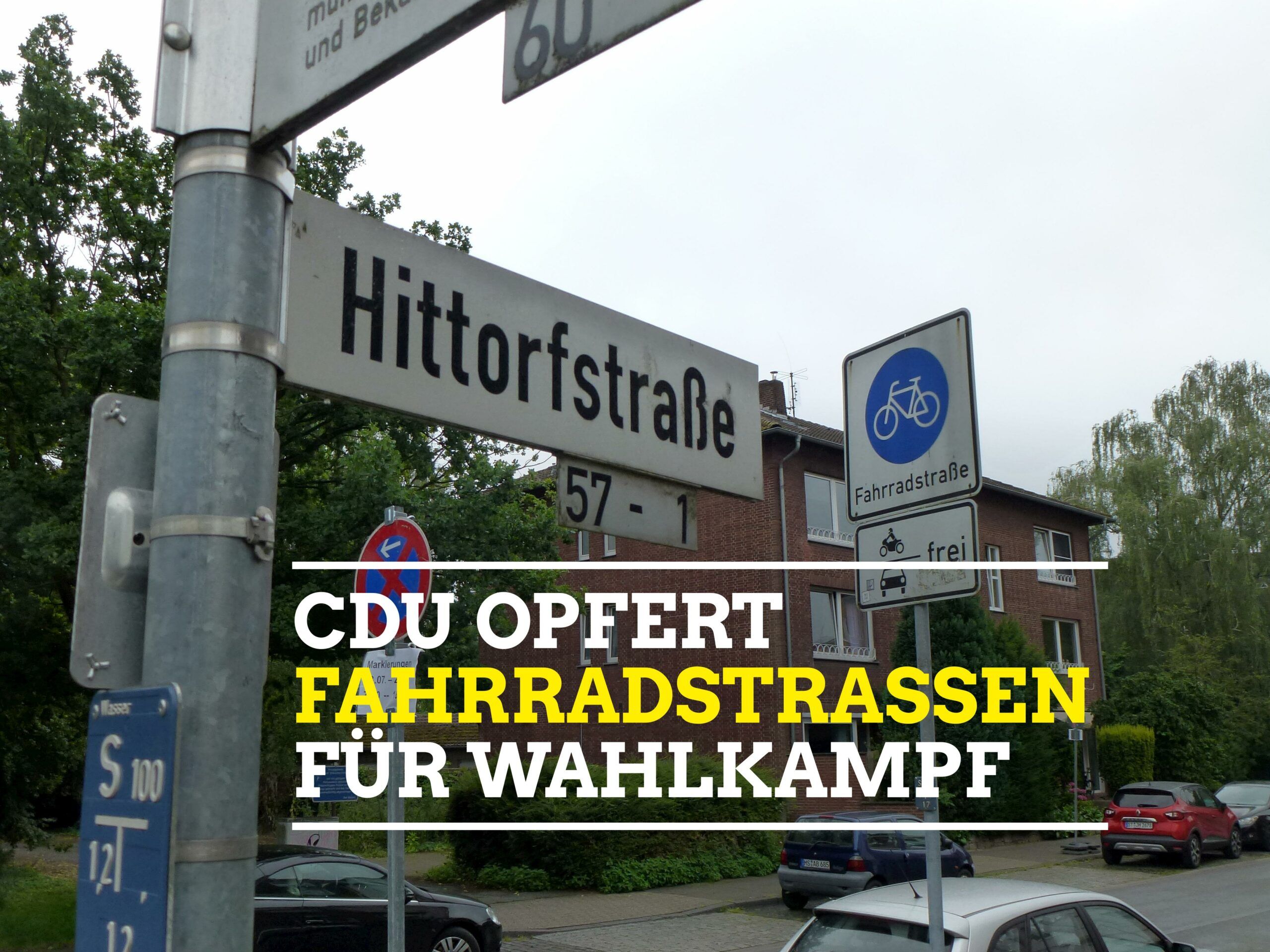 Baustopp von Fahrradstraßen: „Unakzeptabel, dass CDU Radverkehr dem Wahlkampf opfert“