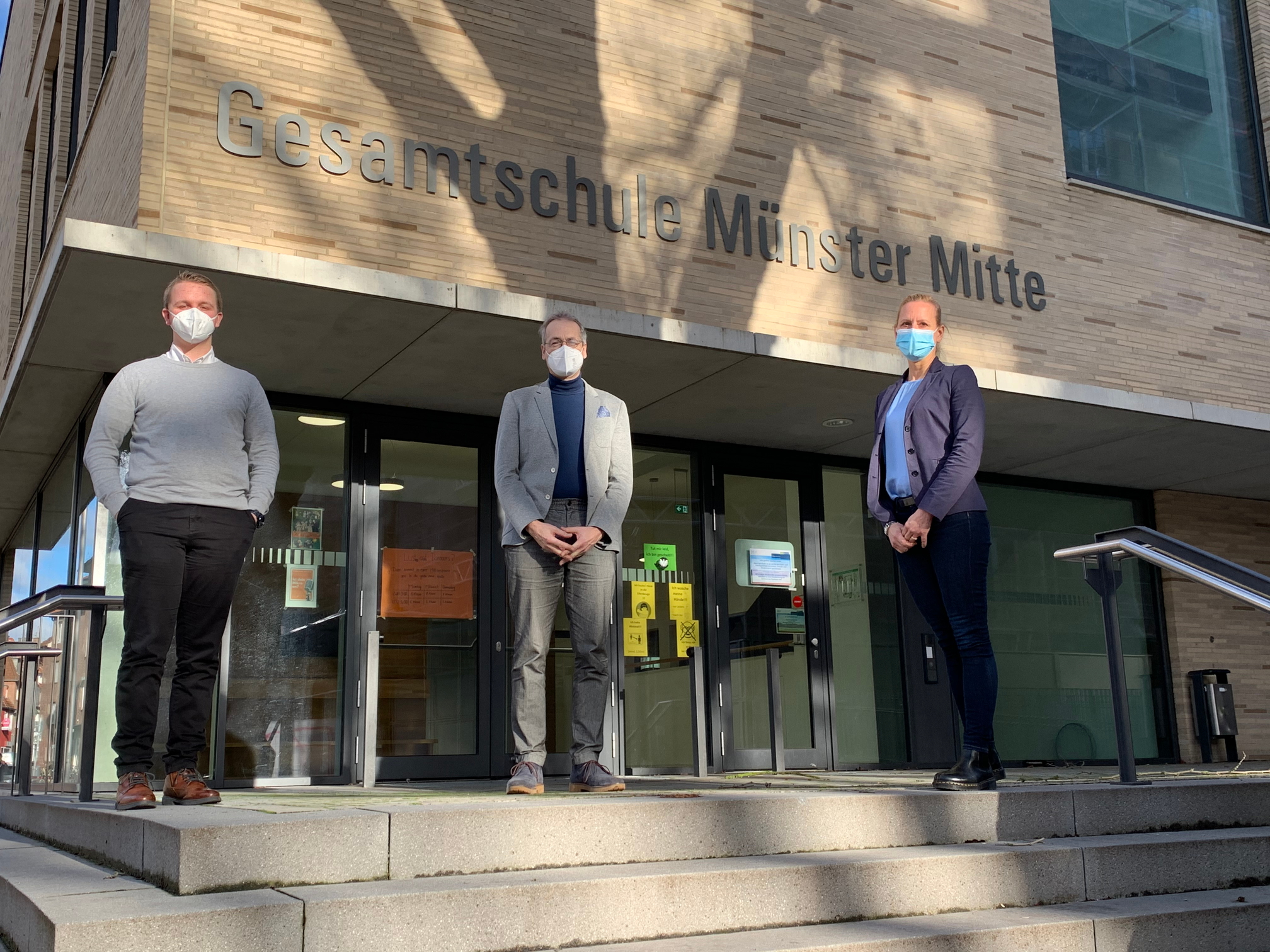 Grüner Bürgermeister besucht die Gesamtschule Mitte