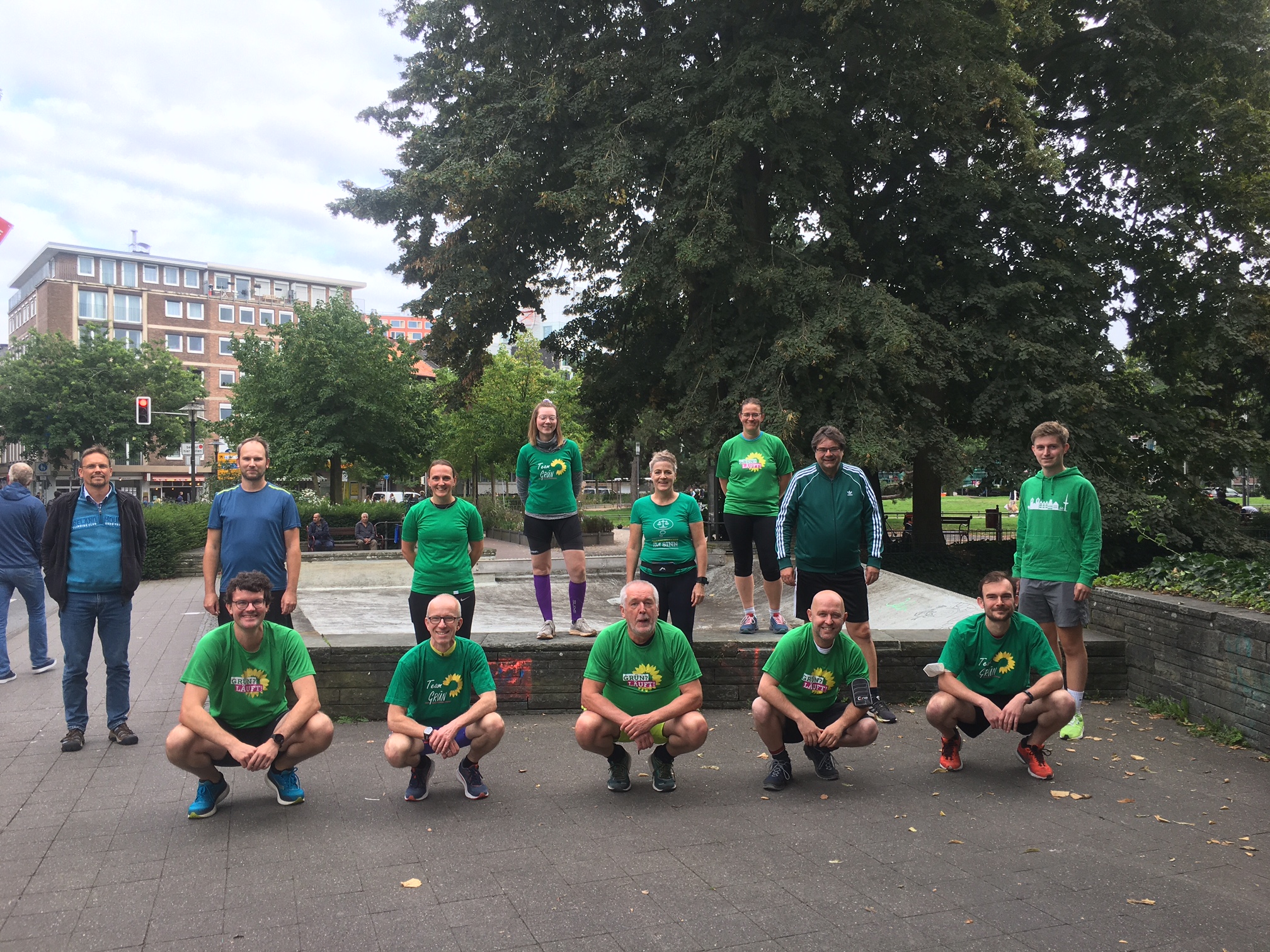 Bündnis 90/Die Grünen/GAL Münster beim erstem gemeinsamen Trainingslauf für den Münster Marathon