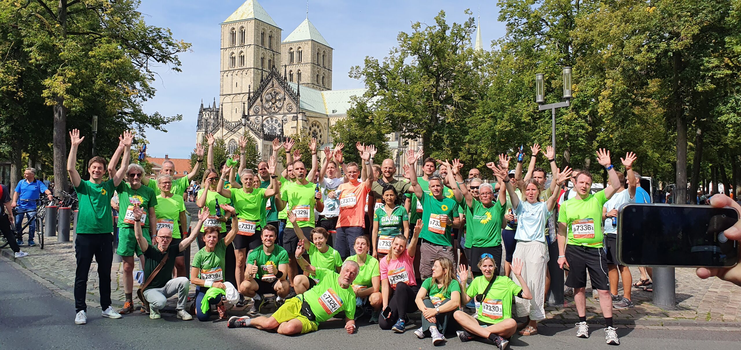16 grüne Staffeln sind beim Marathon gut durchgekommen