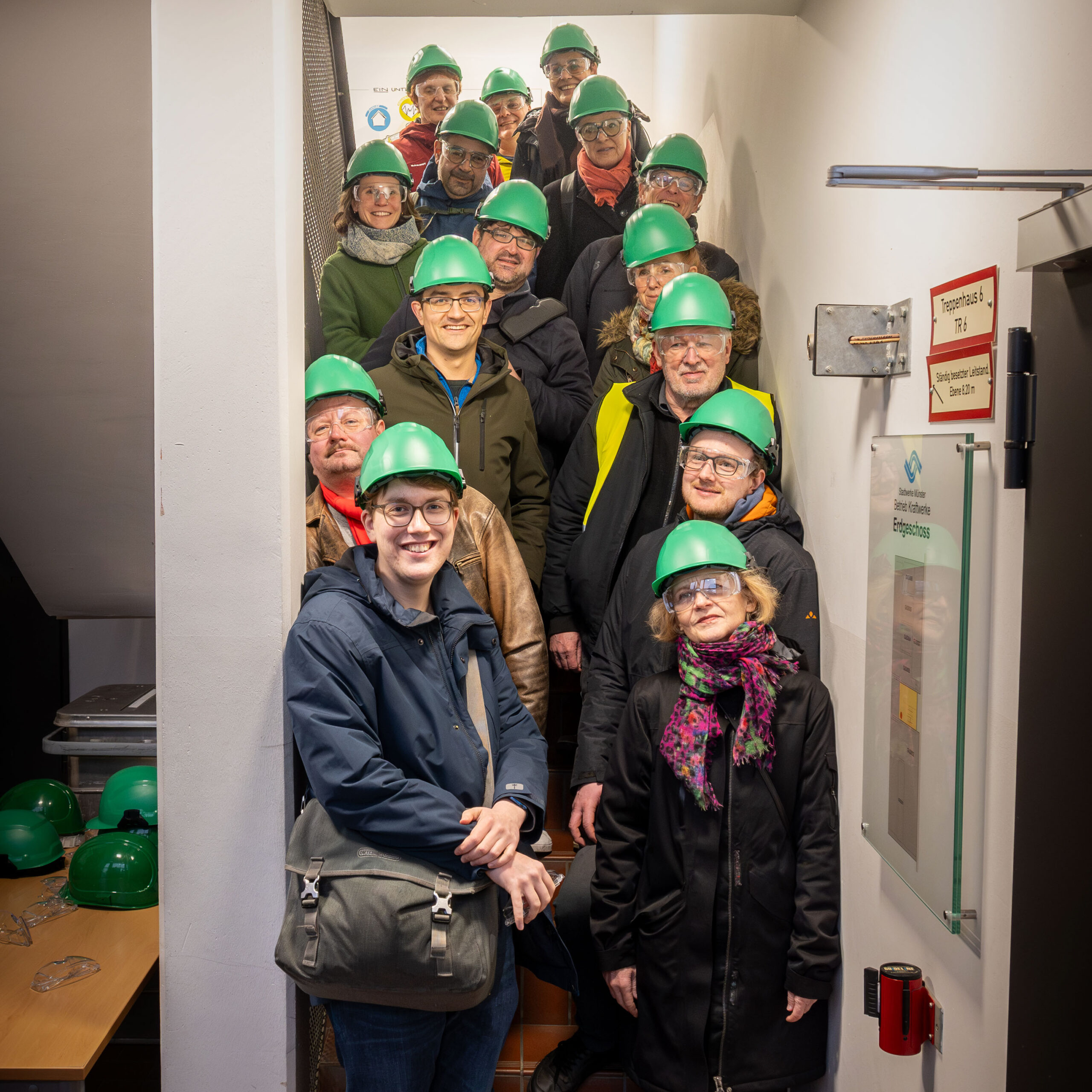 GRÜNE besuchen Großwärmepumpe im Stadtwerke-Kraftwerk