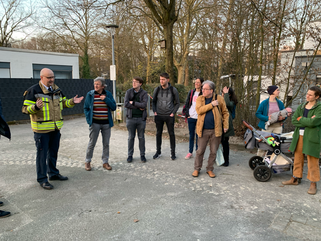 Grüne Ratsfraktion zu Besuch in Berg Fidel – Dank an die Feuerwehr